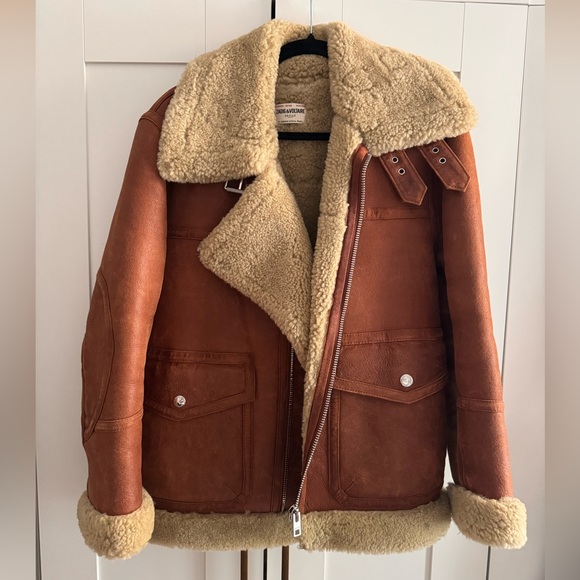Zadig & Voltaire Shearling Leather Jacket